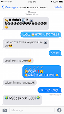 Color Fonts Keyboard